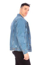 Load image into Gallery viewer, Men&#39;s Distressed Denim Jacket
